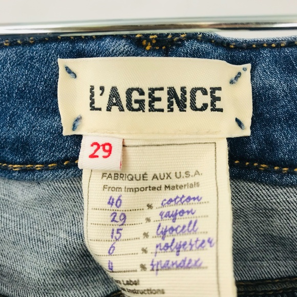L'Agence Chantal Low Rise Skinny Jeans Light Vintage Wash Size 29 - Picture 3 of 8